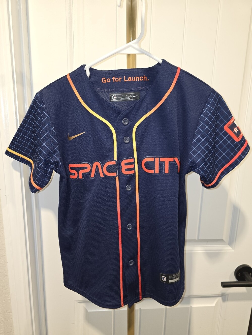 Nike Boys Youth Small 8 Jersey Space City Houston Astros Baseball